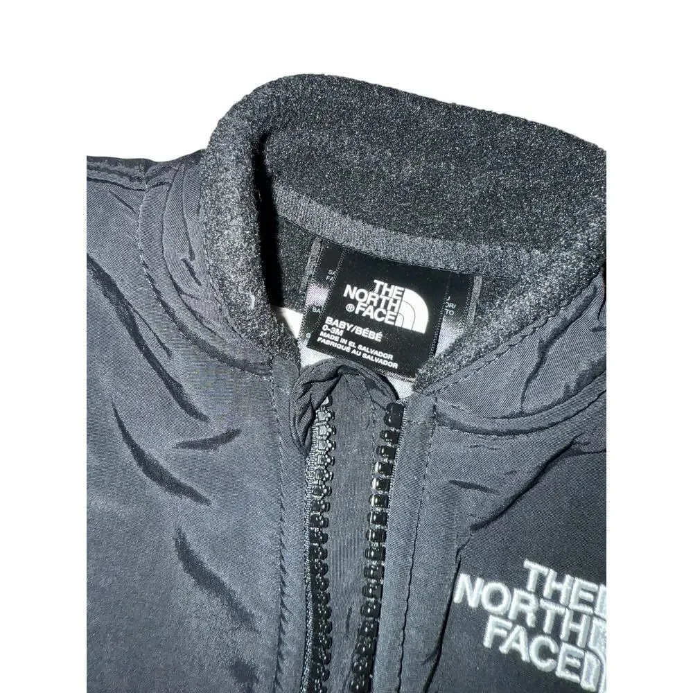 The North Face Infant Black Fleece Bunting Suit Full Zip One Piece 0-3 months